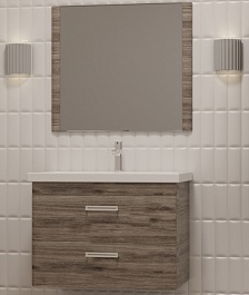 Style Line Мебель для ванной Лотос 70 подвесная сосна лофт – фотография-1